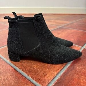 Miista Black Sparkly Chelsea Boots Size 10.5